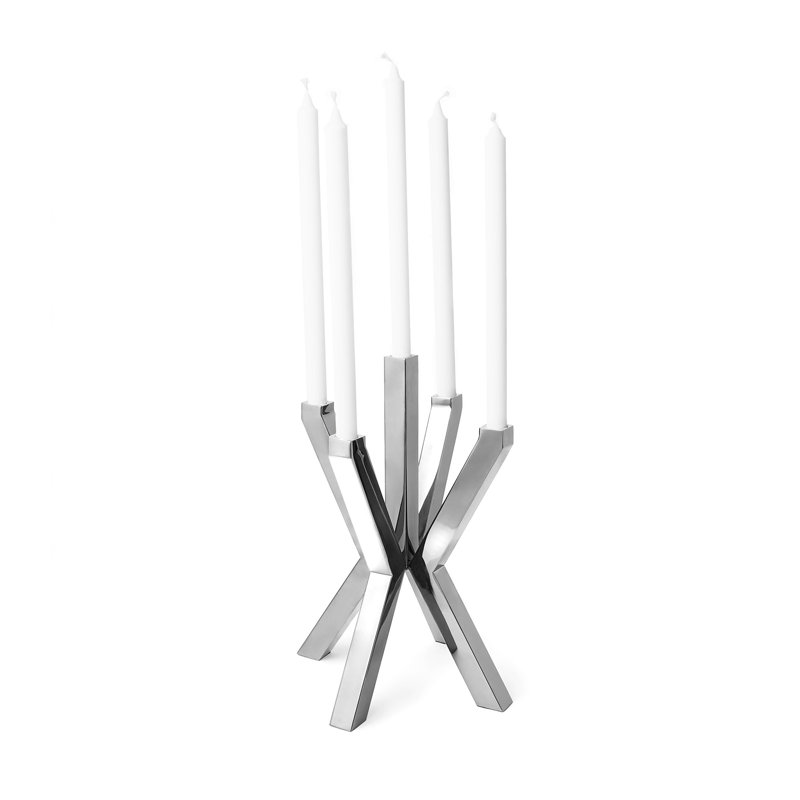 Thea 5 Light Candelabra, Silver