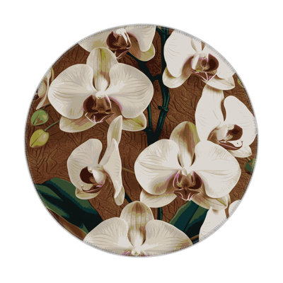 Tapis beige d'intérieur et d'extérieur Botanical