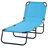 Outsunny Folding Chaise Lounge Pool Chairs, Outdoor Sun Tanning Chairs With 5Level Reclining Back, Steel Frame For Beach, Yard, Patio, Sky Blue-1158502868-1197883563