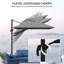 Parasol en porte-à-faux décalé en aluminium 8 'avec manivelle
