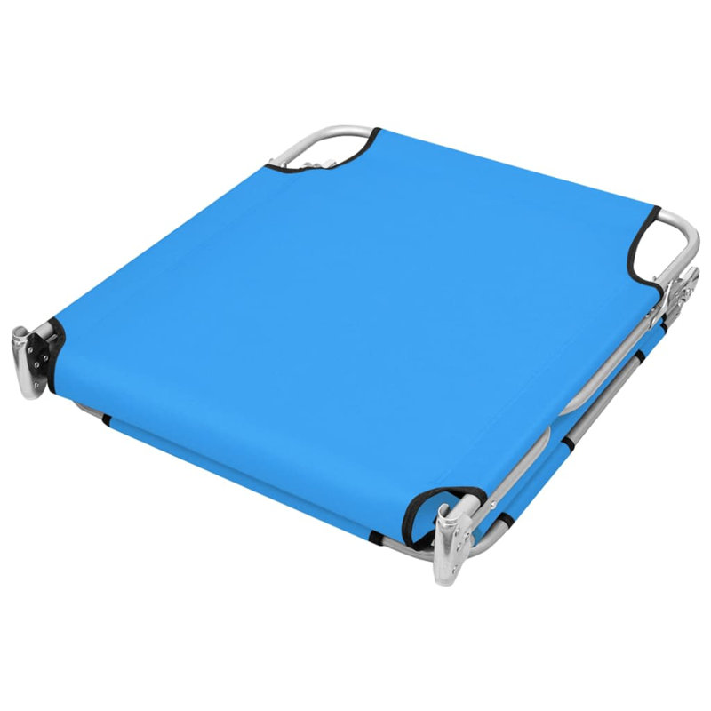  Chaise de jardin pliante en acier turquoise