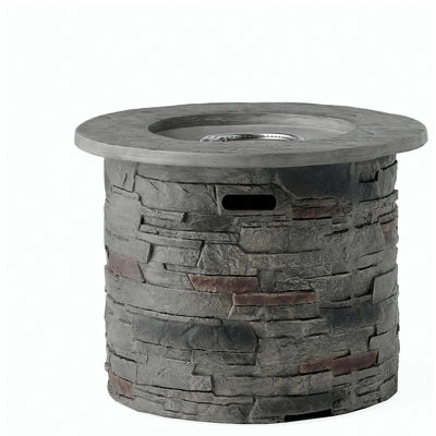 Outdoor 32-inch round propane fire pit