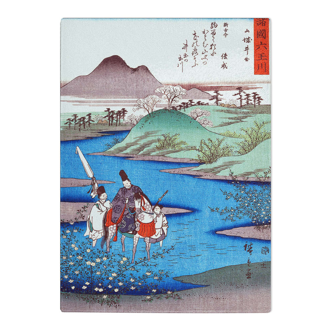 Tempered Glass River View Vol.2 by Utagawa Hiroshige Chopping Board