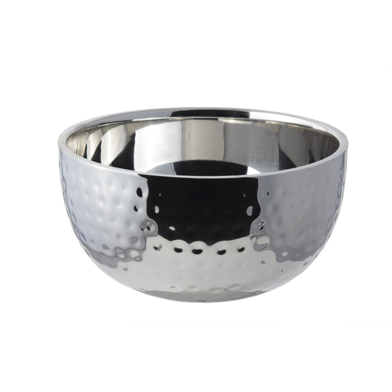 Bon Chef Stainless Steel Serving Bowl, 5" H x 9.38" W x 9.38" D