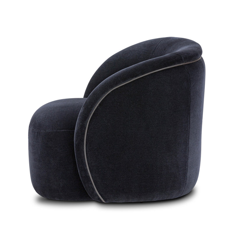 Laurrey Swivel Chair-Monte Navy, Monte Navy Rayon/Viscose/Wool