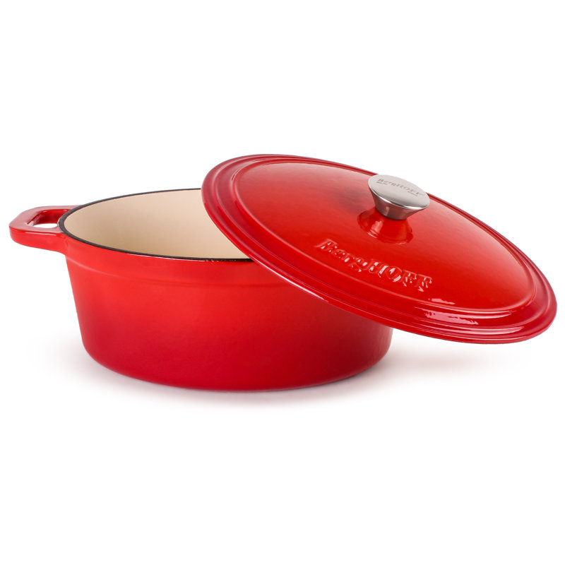 Neo Red Enameled Cast Iron Oval Dutch Oven Set, 5qt & 7qt