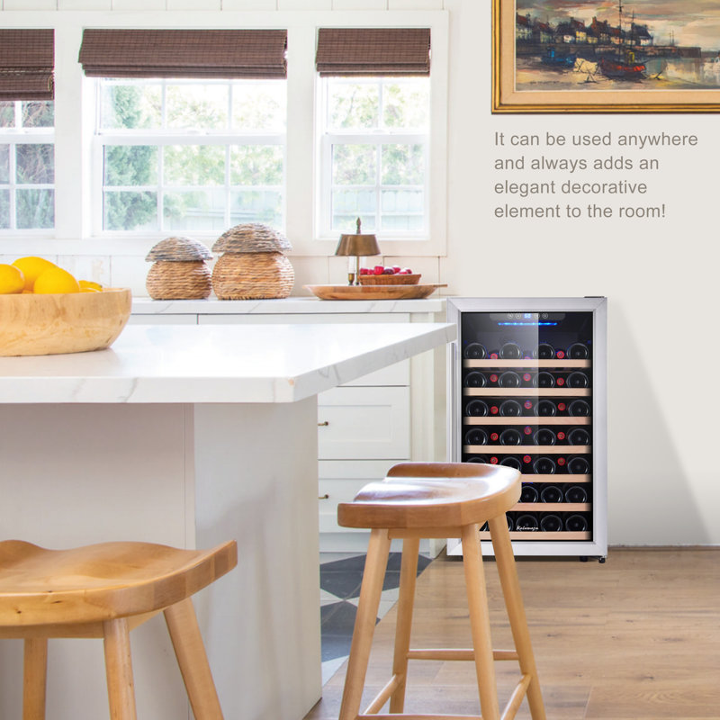Kalamera Single Zone 19.3'' Freestanding 50 Bottle Wine Refrigerator