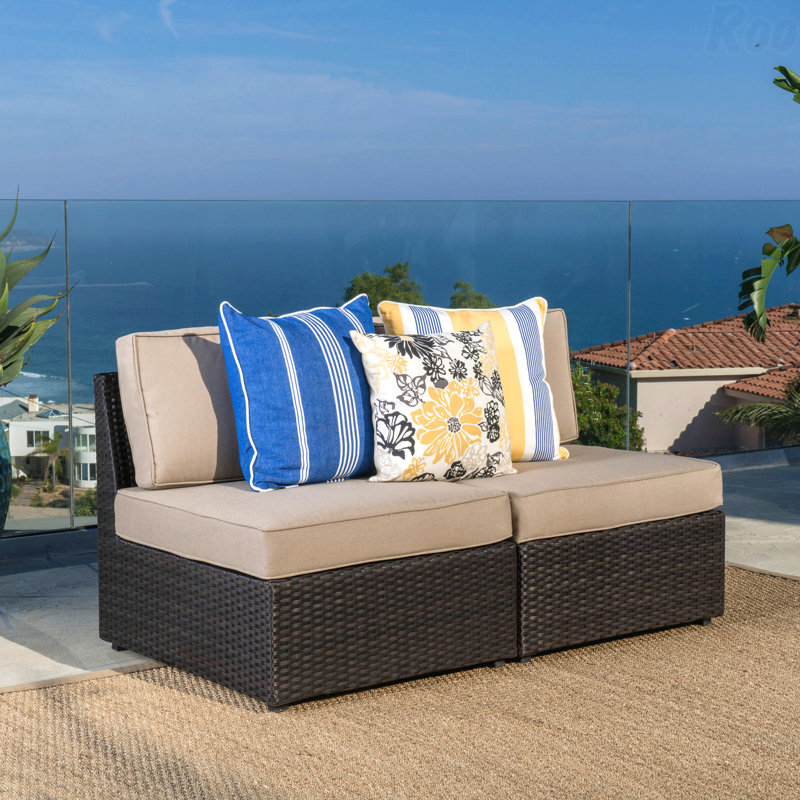 Chaise de patio sans accoudoirs, Marron foncé