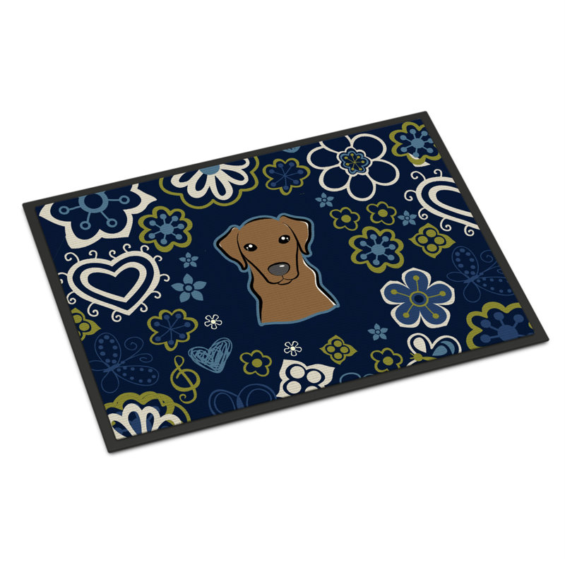 Tapis d'extérieur antidérapant Toluca, Labrador chocolat, L 18 po x L 27 po