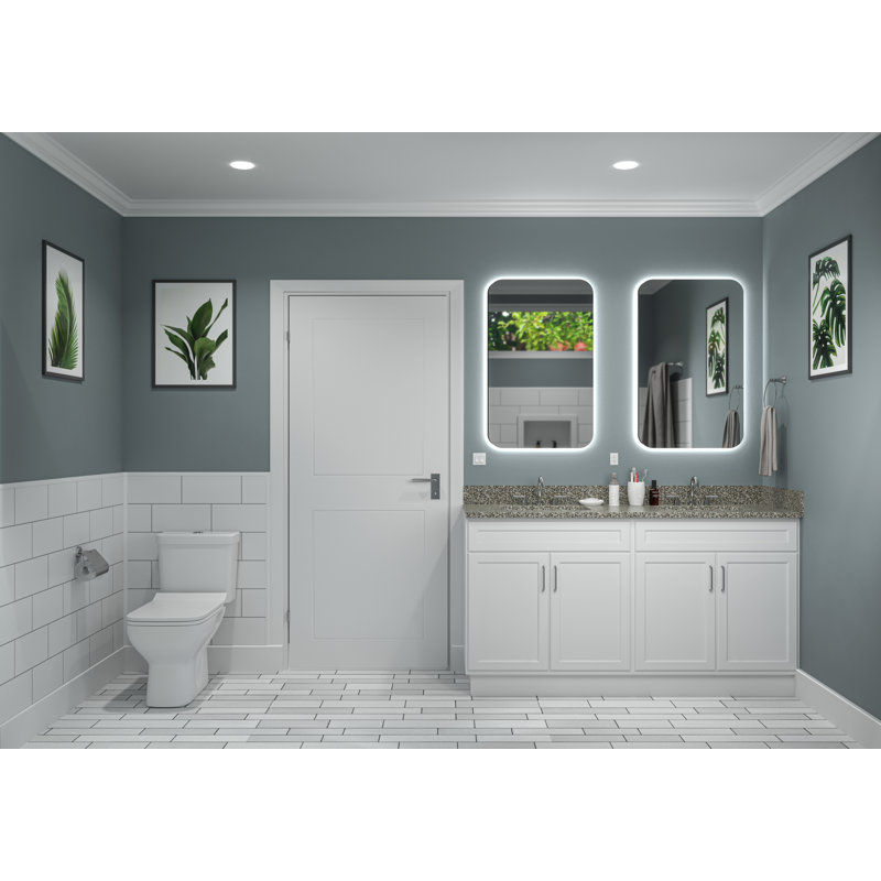 Ensemble de bordure de douche en polyester 6 x 12 Subway Tile 3 murs jusqu'à 48 x 48 x 48 x 96