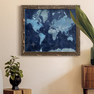 Carte du monde - cadre photo, impression sur toile