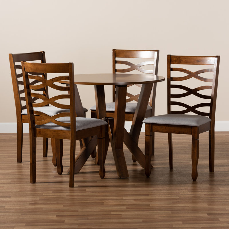4 - Person Solid Wood Solid Wood Top Pedestal Dining Set