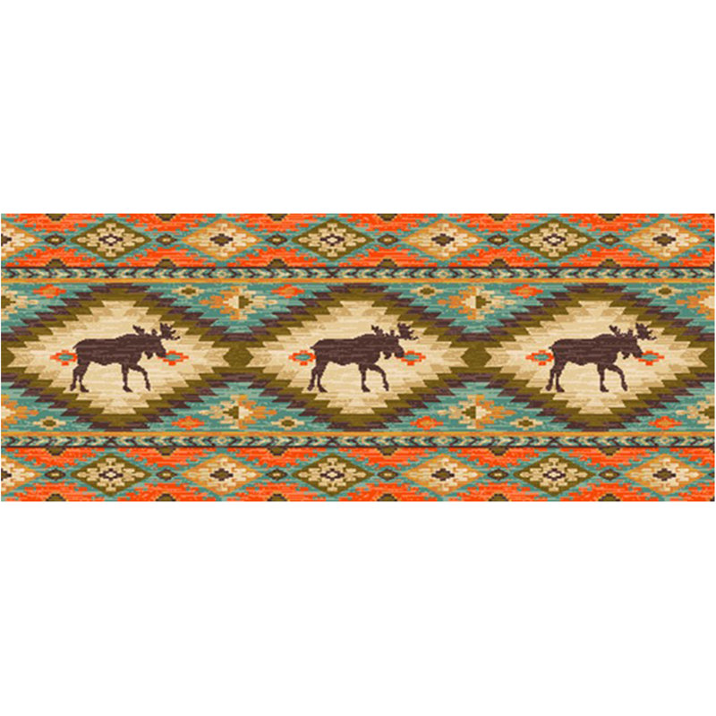 Tapis de cuisine Cozy Cabin Yukon, Rectangle 1 pi 8 po x 3 pi 8 po, Orange/bleu
