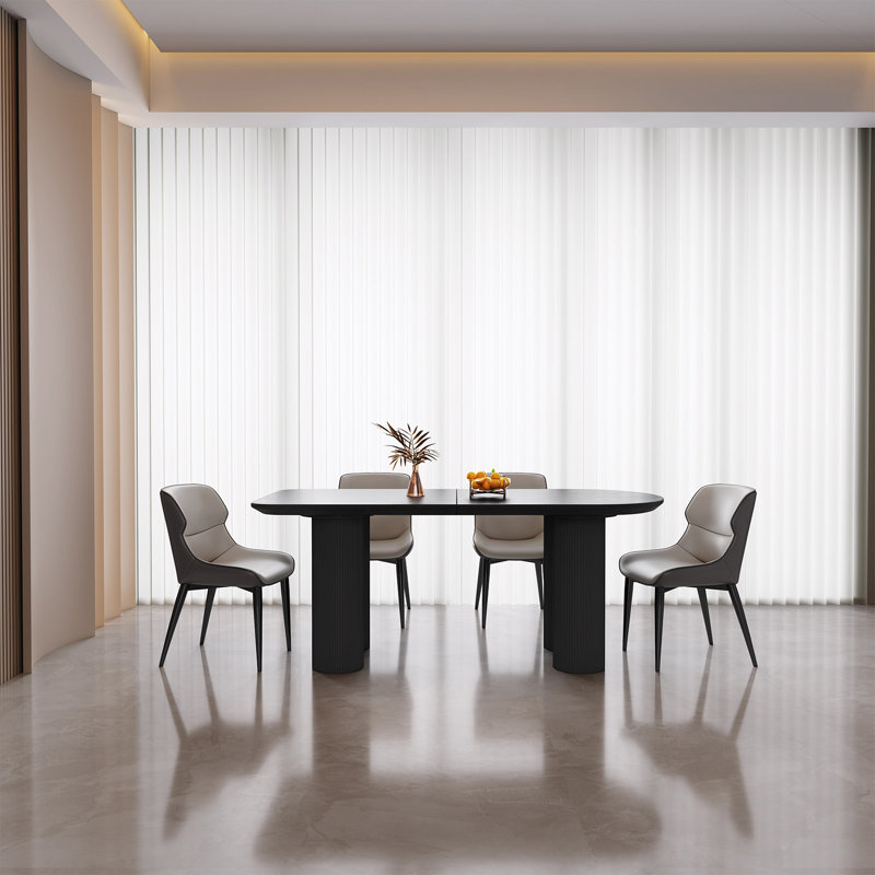 Ensemble de table de salle à manger Pearlena, 5 pièces (1 table, 4 chaises), H 29,56 po x L 62,99 po x l 31,5 po