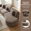 Canapé modulaire incurvé moderne de 140 po | Chaise longue 3 pièces faisant face à la droite avec éponge compressée haute densité | Canapé modulaire entièrement assemblé en forme de nuage pour le salon ou le salon-1073946883