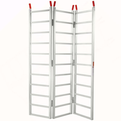 Rampe de chargement en aluminium à trois volets 1 500 lb 77 po x 54 po pour tracteurs