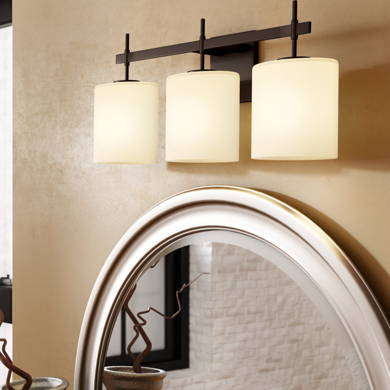 Casson 3 - Light Dimmable Vanity Light, Dark Bronze, Ribbon