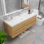 Meuble-lavabo simple 59 po avec plateau en acrylique Cresco-1207083132