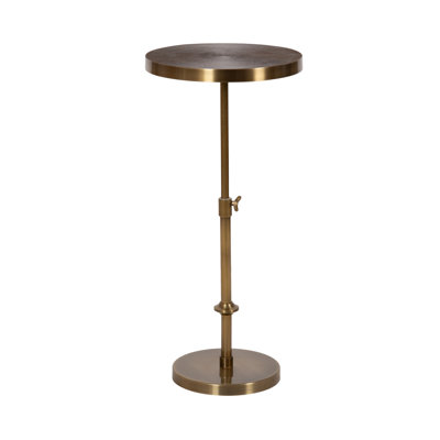 Traditional Adjustable-Height Metal Pedestal Table