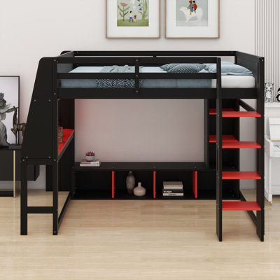 Lit mezzanine avec bureau Gaming