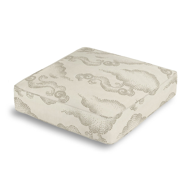 Geometric Cotton Throw Pillow, Pearl/Gray