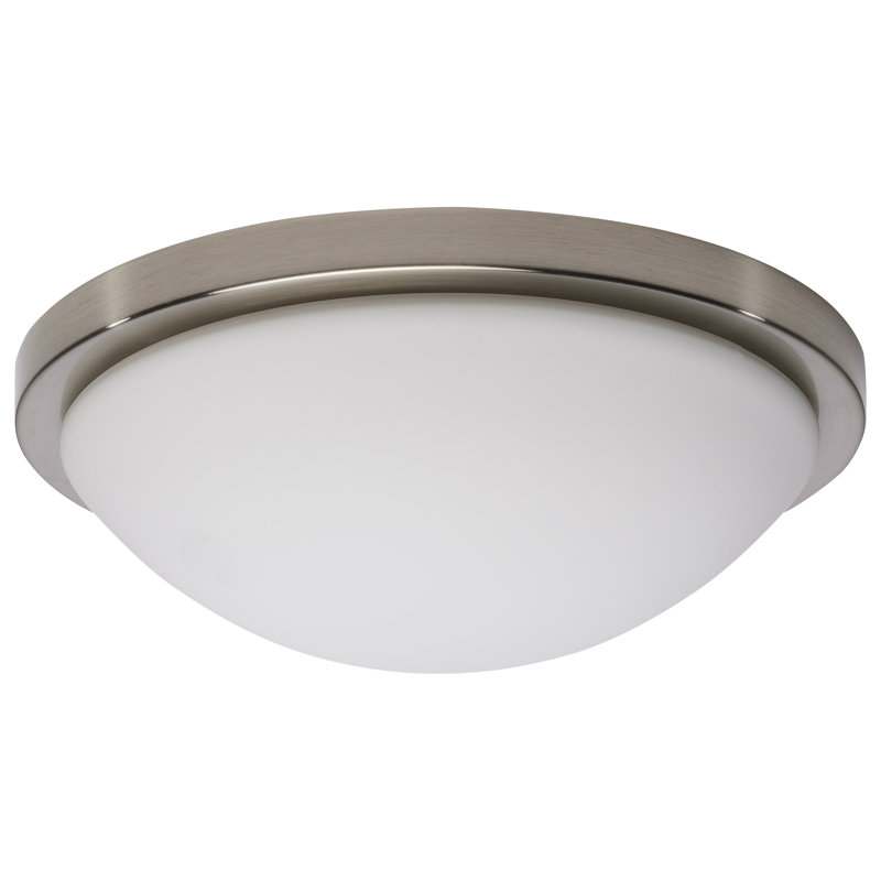 Plafonnier encastré Maleana, Nickel brossé, H 3,88 po x l 11 po x P 11 po