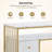Desk with Drawer and Storage Cabinet, Makeup Vanity Desk with Metal Frame-1696467437