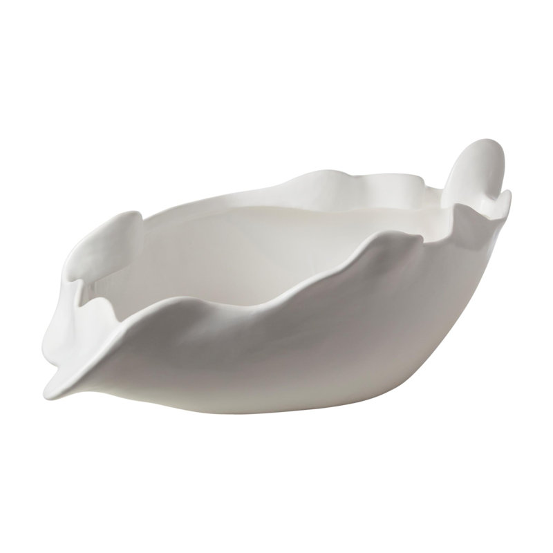 Free Form Bowl-Matte White, 7" H x 29" W x 11" D