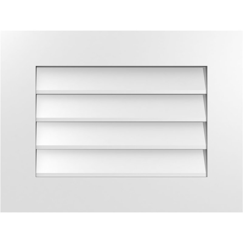 Vent à pignon rectangulaire en uréthane non-fonctionnel, H 18 po x l 24 po x P 1 po