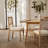 Light Brown Handwoven Rattan Upholstered Wood Dining Chairs-1160527368