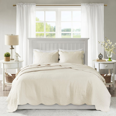 Couette réversible 3 pièces, grand lit/queen, bordure festonnée, garnissage en mélange de coton, lavable à la machine, ambiance chalet douillette, en microfibre douce, crée une atmosphère paisible dans la chambre.