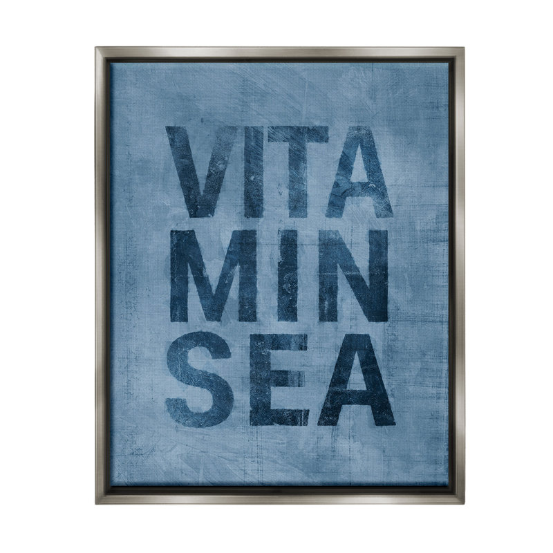 «Vitamin Sea Expression» par Victoria Barnes sur toile, Cadre flottant gris lustré, H 31 po x l 25 po