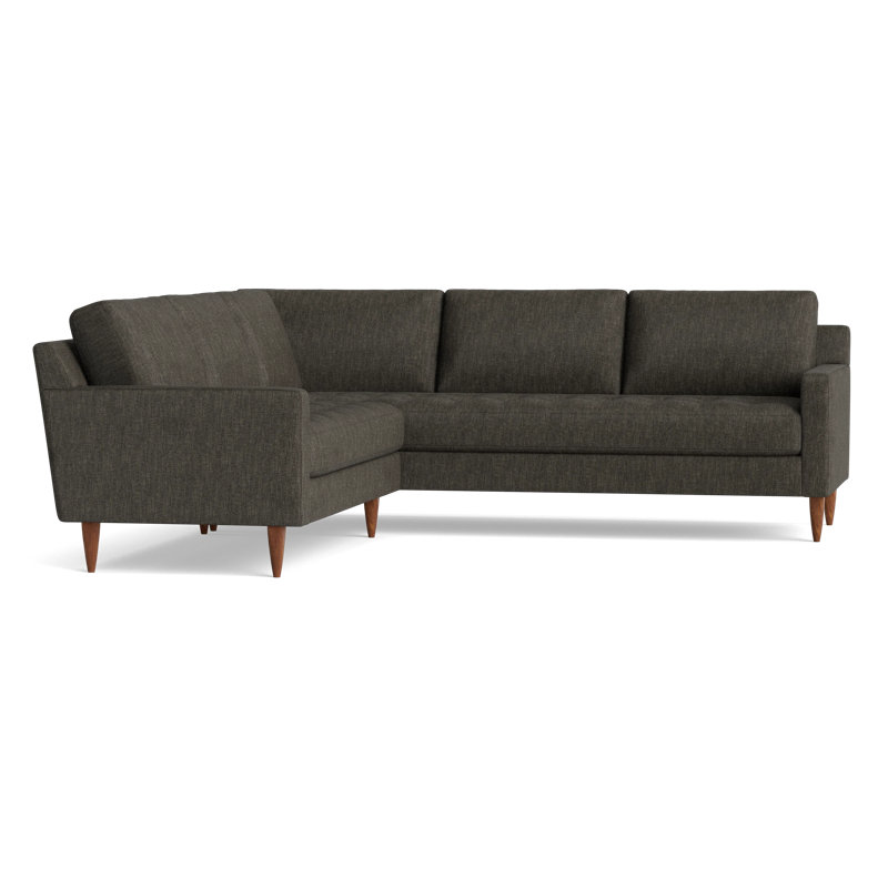 MCM Sectional, Performance Weave - Onyx, Right Hand Facing