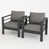 Gray Frame/Dark Gray Cushion