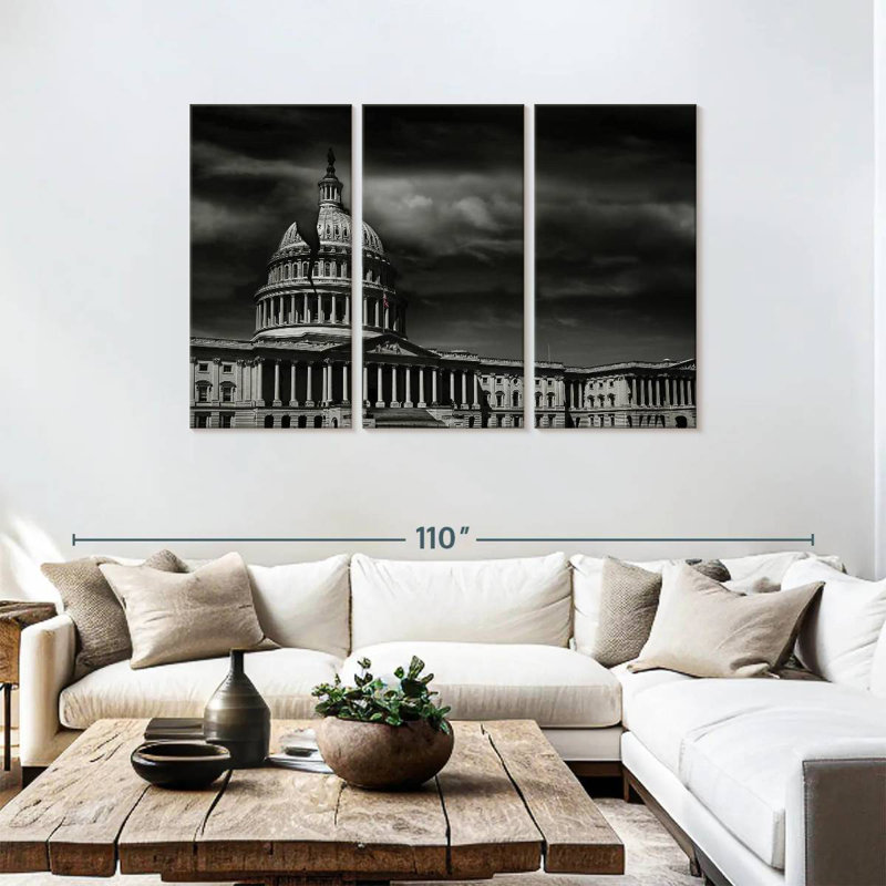 Lilie US Capitol Monochrome, 48" H x 74" W