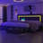 Upholstered Bed Frame with Adjustable Charged LED Headboard and Storage Drawers-74603270-74603267