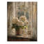 Hortensias de ferme et rideaux en dentelle II - décoration murale en bois d'hortensias - sur bois de pin naturel-1635995898