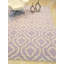Purple Hand-Knotted Wool Ogee Lattice Geometric Modern Contemporary Carpet Rug-2001102481