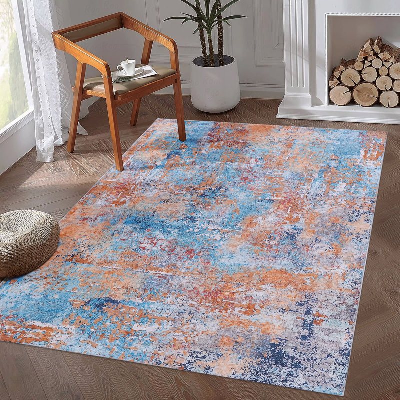 Multi Washable Function Rug 5' X 8' Area Rug (Multi, 5' X 8'), Rectangle 8' x 5'