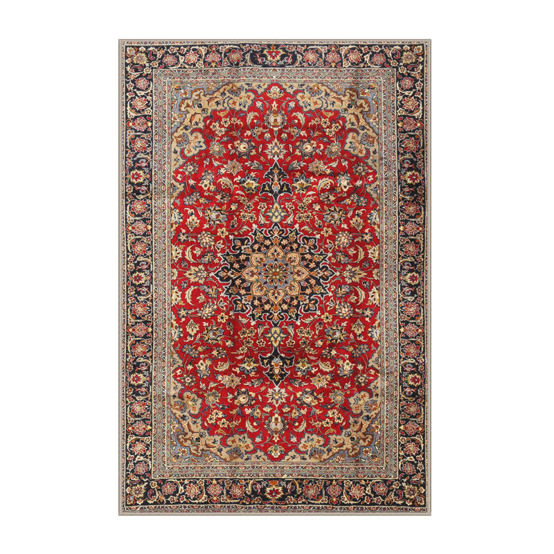 Tapis oriental rouge / ivoire Maha, Rectangle 6 pi x 9 pi