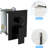 Oil-Rubbed Bronze Shower System - Waterfall Tub Spout, 12" Square Rainfall Head, Handheld, -Balanced, With Spout 12 Inch Oil Rubber Bronze, -Balanced Valve-127676752