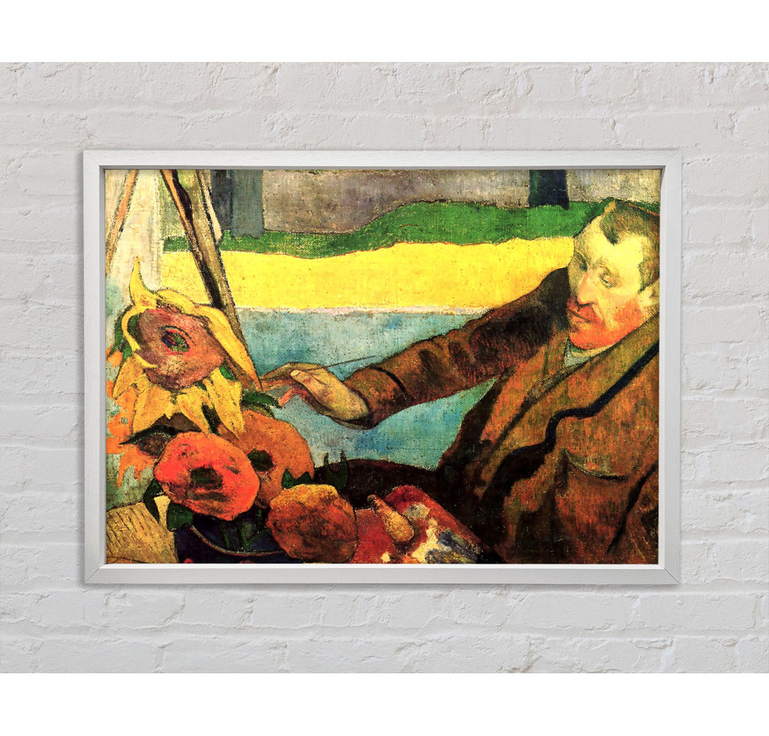 Gerahmtes Wandbild Van Gogh Painting Sunflowers von Paul Gauguin