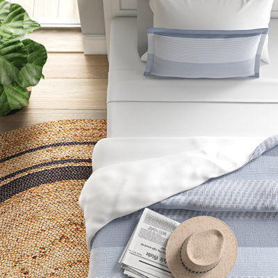 Modern Polyester Striped Duvet Cover