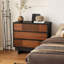 Commode décorative 3 tiroirs en bois massif-98503554