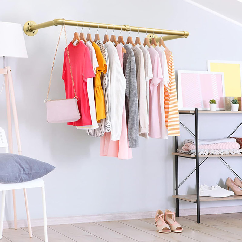 Pavanvir Iron Wall Mounted Clothes Rack