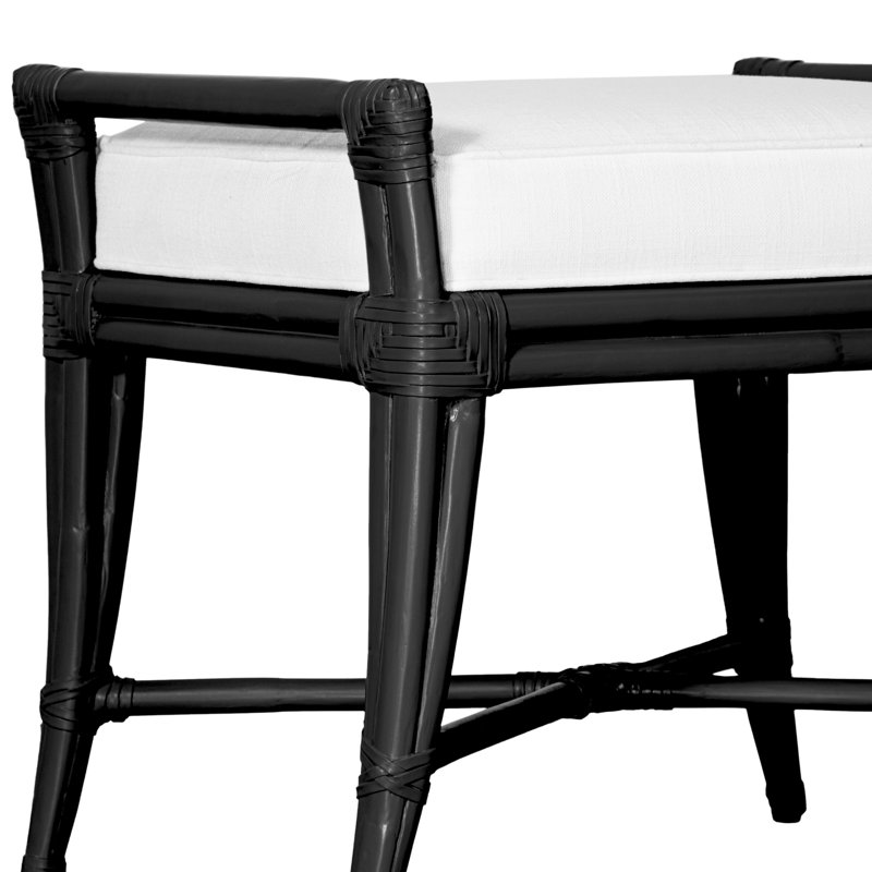 Malacca Upholstered Bench, Hisbiscus Pink