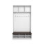 Arbre d'entrée avec banc, rangement pour chaussures et tablettes supérieures: H 86,6 po x l 47,2 po x P 19,7 po