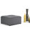 Repose-pieds de rangement pour table basse moderne en tissu d'aspect lin de 35 po avec 4 plateaux rabattables Avalon