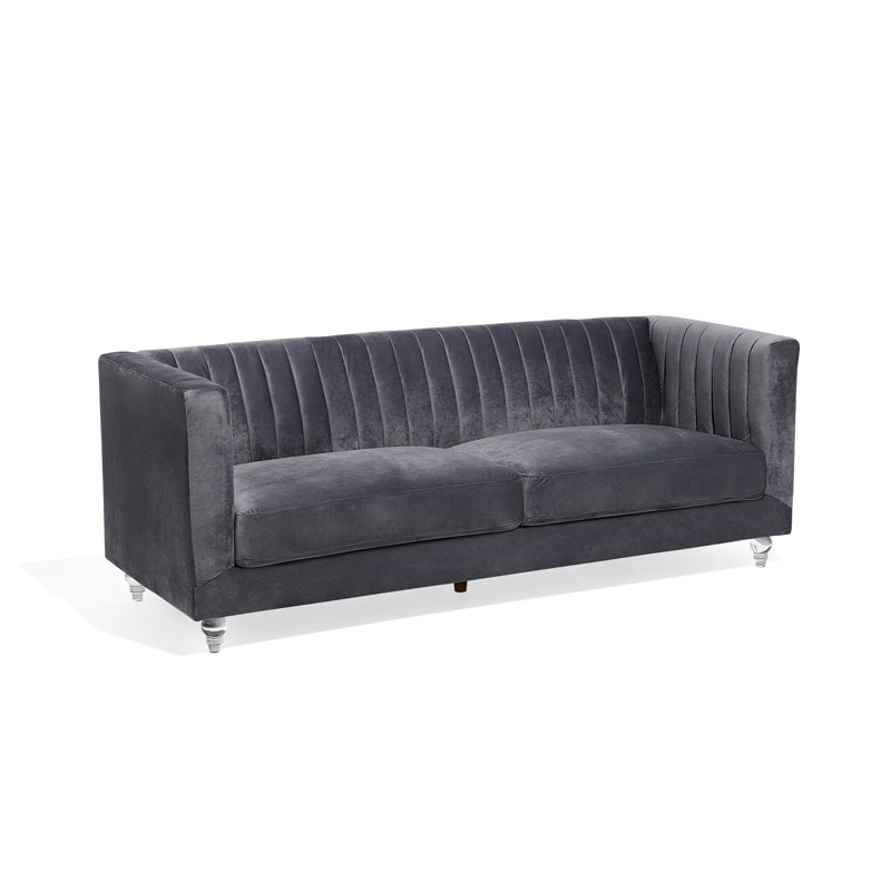 Rye Velvet Sofa, Grey