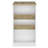 36" Natural and White Wood Kitchen Island With Storage